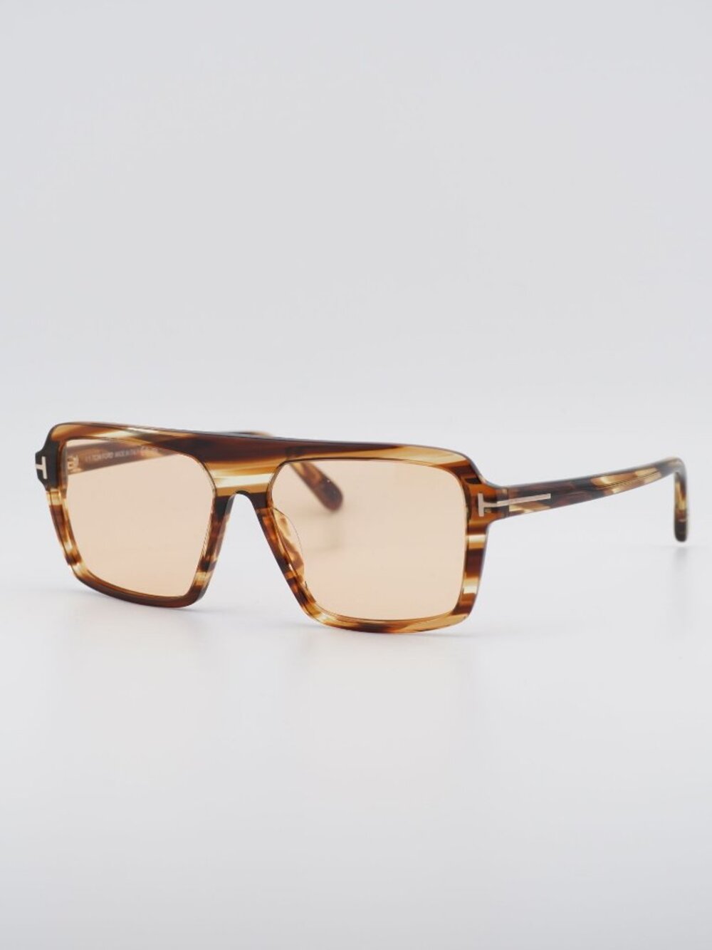 Tom Ford Vincent FT1176 53E Sunglasses Havana Square Frame, Brown Lenses